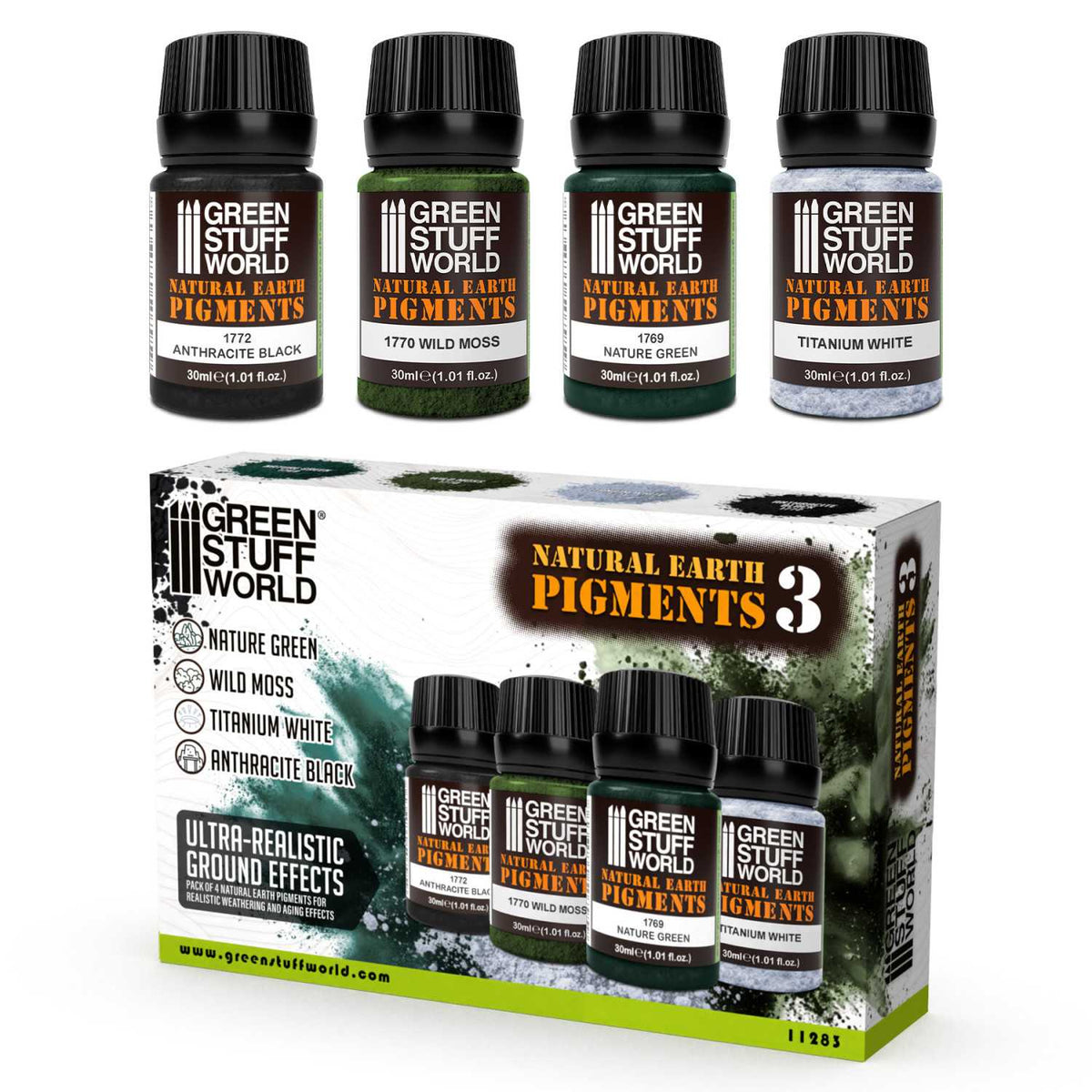 Green Stuff World Natural Earth Pigments No.3 Set 30ml