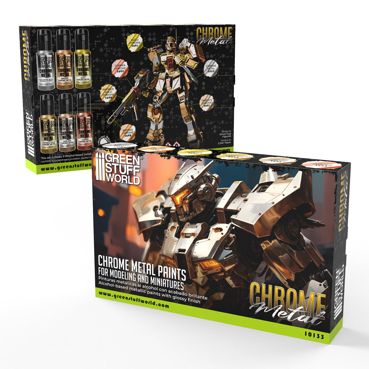 Green Stuff World Chrome Paint Set