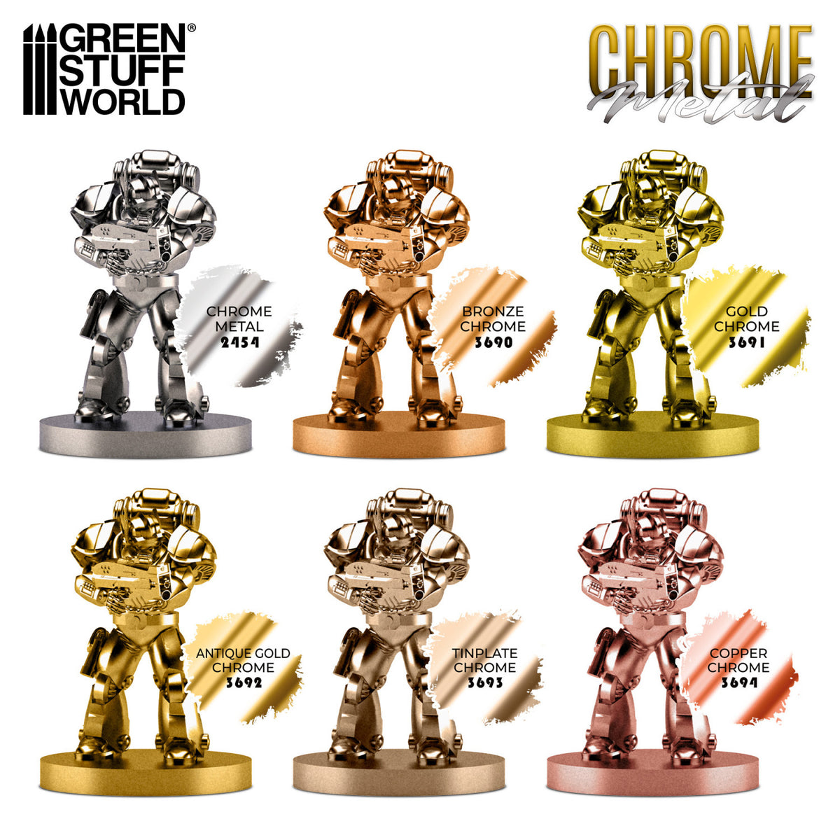 Green Stuff World Chrome Paint Set