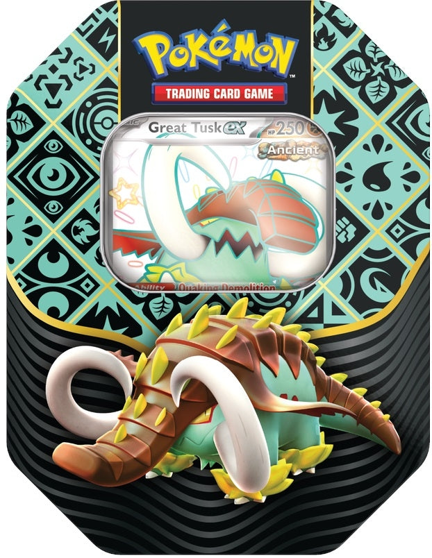 Pokemon TCG Scarlet & Violet Paldean Fates Tin Great Tusk/Iron Treads/Charizard