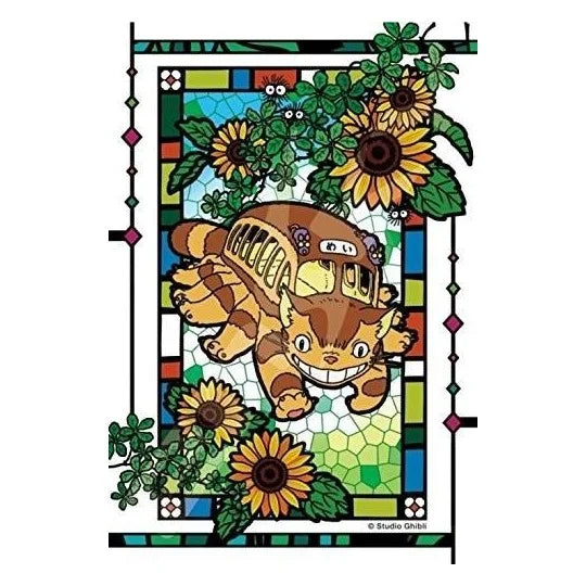 Studio Ghibli My Neighbor Totoro Catbus Stained Glass 126 Piece Puzzle