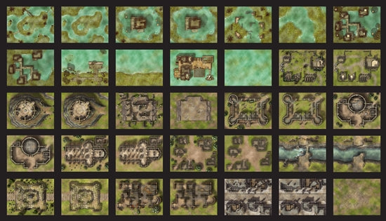 Into the Wilds Battlemap Book Volume 2: Swamps & Ruins