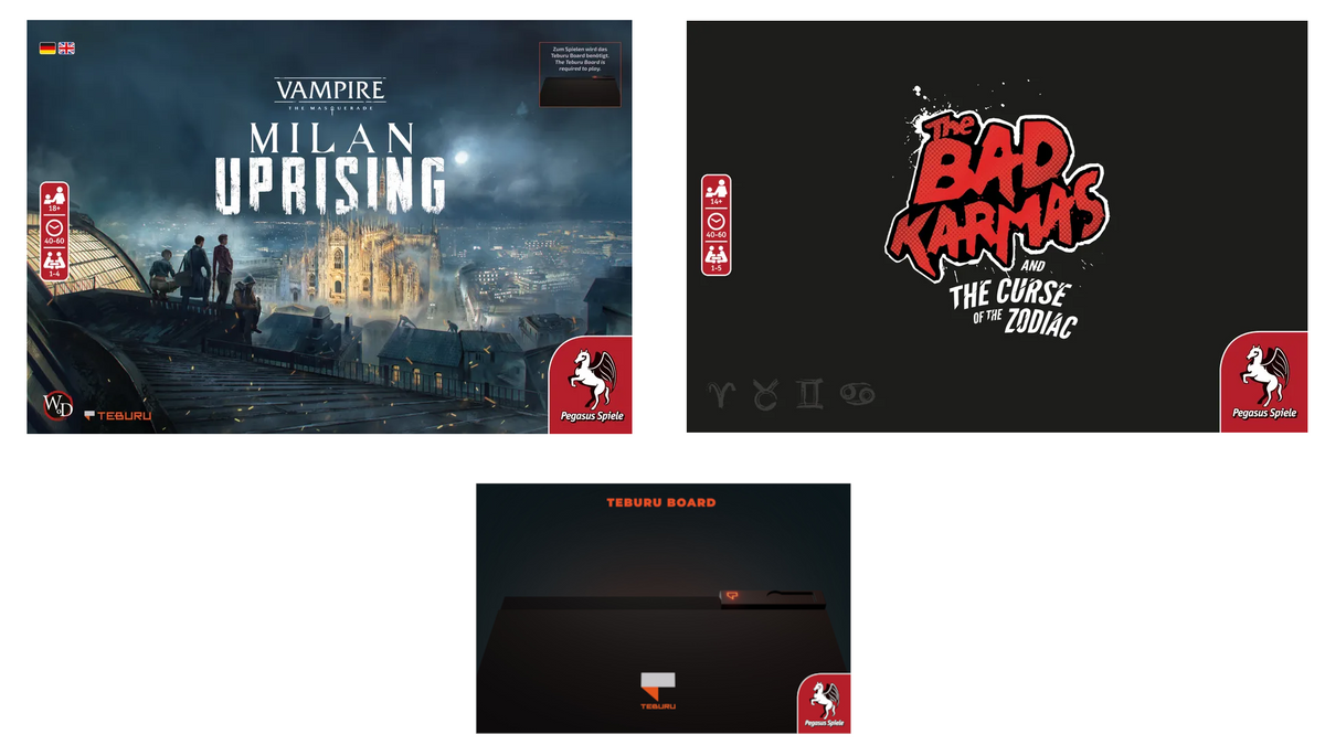 Teburu System Bundle - Board + Vampire the Masquerade Milan Uprising & The Bad Karmas Games
