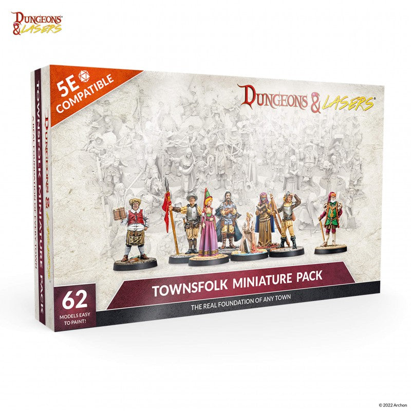 Dungeons & Lasers Miniatures Townsfolk Miniature Pack
