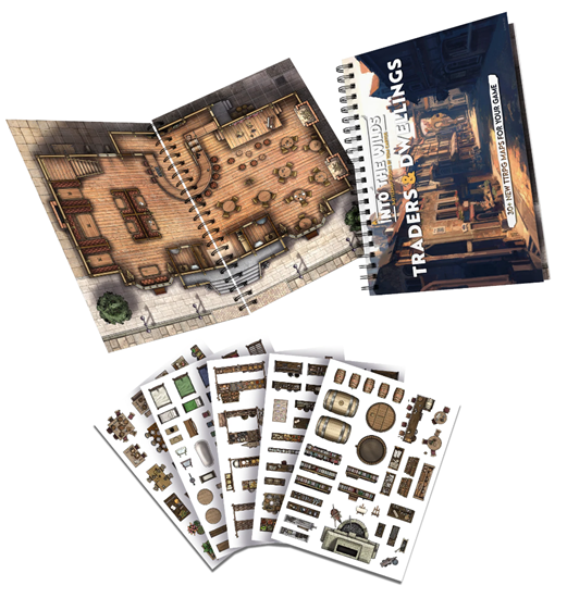 Into the Wilds Battlemap Book Volume 3: Traders & Dwellings