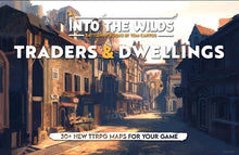 Load image into Gallery viewer, Into the Wilds Battlemap Book Volume 3: Traders & Dwellings