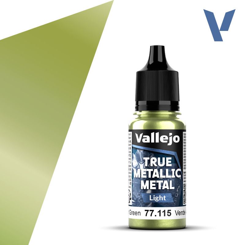 Vallejo True Metallic Metal Light Amber Green 18ml 77.115