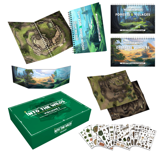 Into the Wilds Battlemap Book Volume 1: Box Set