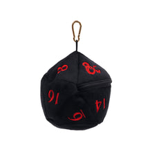 Load image into Gallery viewer, Dungeons & Dragons Black and Red D20 Plush Dice Bag