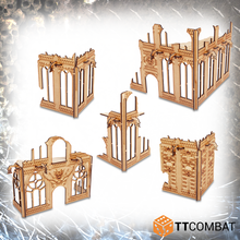Load image into Gallery viewer, TTCombat Tabletop Scenics - Sci-fi Gothic City Quadratum Ruins