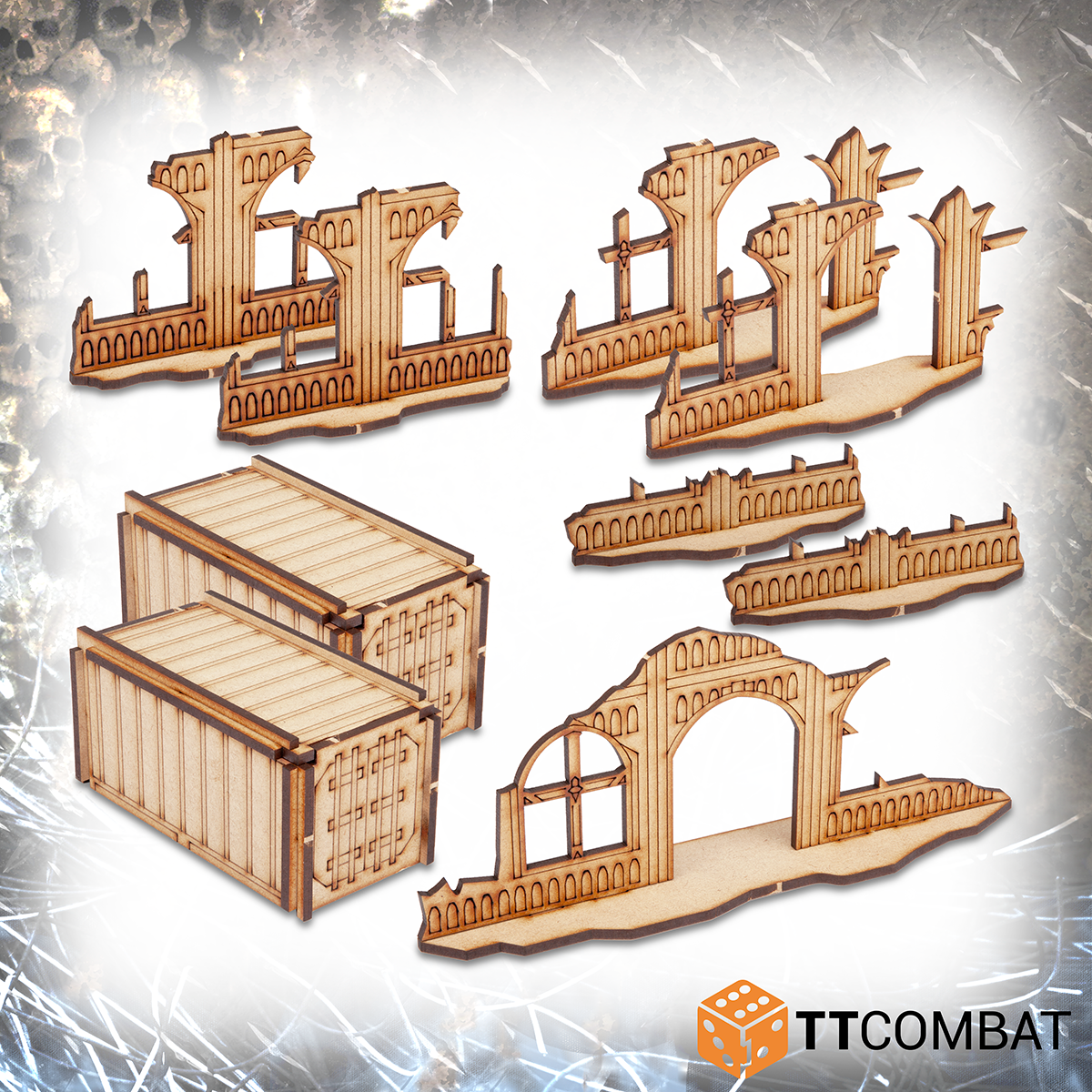 TTCombat Tabletop Scenics - Sci-fi Gothic City Quadratum Ruins