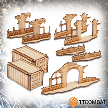 Load image into Gallery viewer, TTCombat Tabletop Scenics - Sci-fi Gothic City Quadratum Ruins