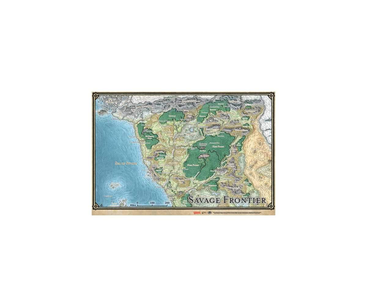 Dungeons & Dragons Savage Frontier Map 21" x 31"