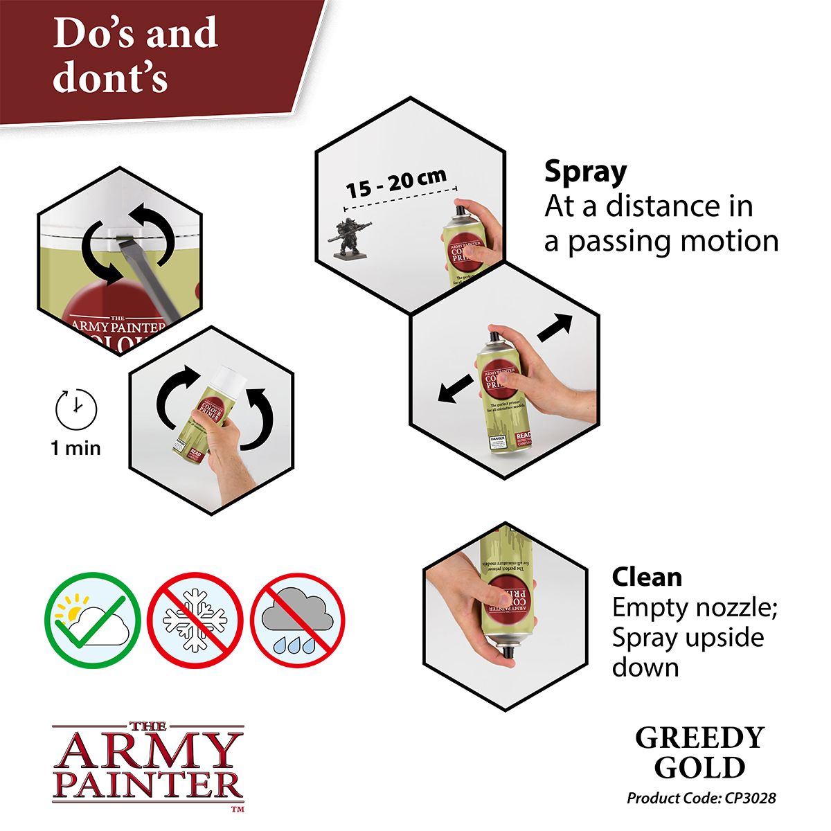 The Army Painter Colour Primer Spray - Greedy Gold