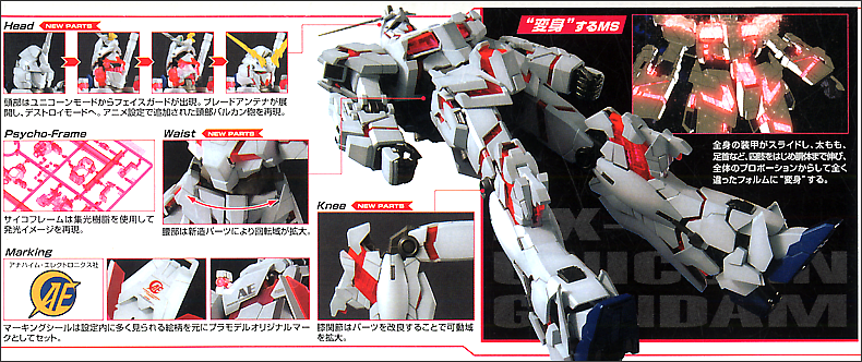 MG Unicorn Gundam Screen Image 1/100 Model Kit