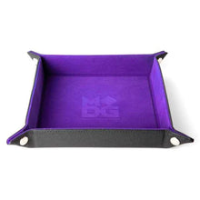 Load image into Gallery viewer, Metallic Dice Games Fold Up Velvet Dice Tray