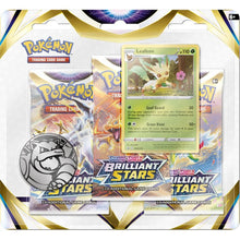 Load image into Gallery viewer, Pokemon TCG Sword &amp; Shield 9 Brilliant Stars 3-Pack Booster
