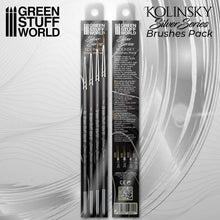 Load image into Gallery viewer, Green Stuff World Silver Series Kolinsky Brush Set