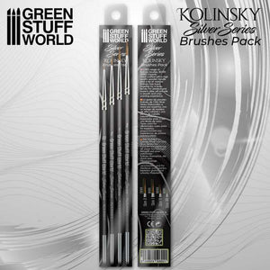 Green Stuff World Silver Series Kolinsky Brush Set