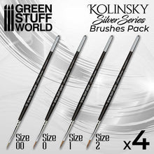 Load image into Gallery viewer, Green Stuff World Silver Series Kolinsky Brush Set