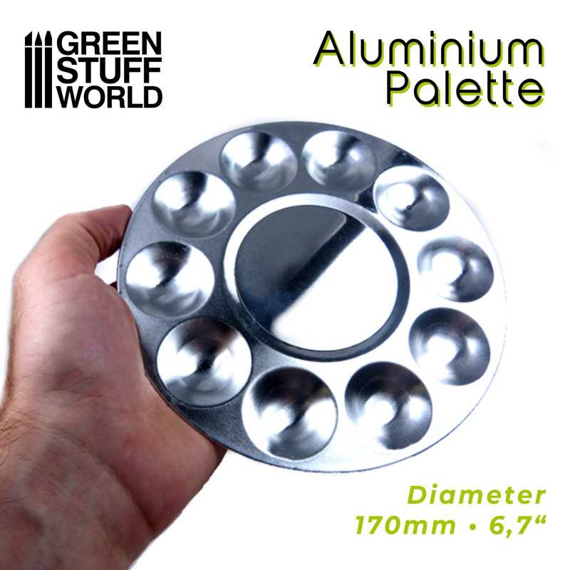 Green Stuff World Aluminium Round Mixing Palette