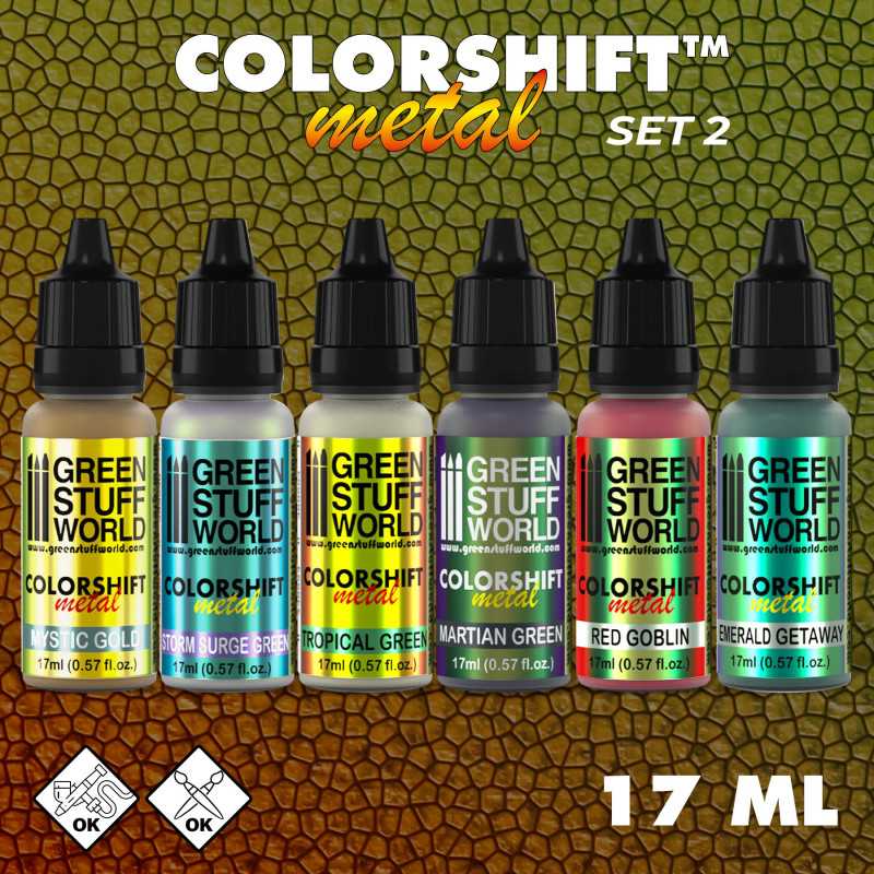 GREEN STUFF WORLD 9341 Chameleon Acrylic Paint Set 2 - YANARDÖNER BOYAMA SETİ 2 GREEN STUFF WORLD 9341 Chameleon Acrylic Paint Set 2 - YANARDÖNER BOYAMA SETİ 2