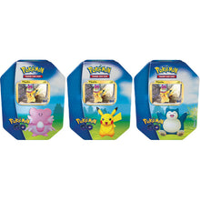 Load image into Gallery viewer, Pokemon TCG Pokemon GO Tin Pikachu, Snorlax or Blissey