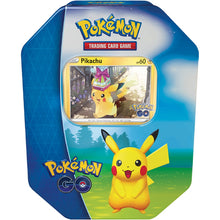 Load image into Gallery viewer, Pokemon TCG Pokemon GO Tin Pikachu, Snorlax or Blissey