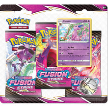 Load image into Gallery viewer, Pokemon TCG Sword &amp; Shield 8 Fusion Strike 3-Pack Booster