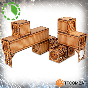 TTCombat Tabletop Scenics - Sci-fi Gothic Freighter Graveyard Small Containers