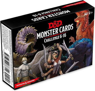 Dungeons and Dragons 5th Edition: Monster Cards Challenge 6-16