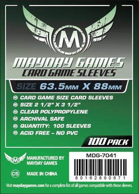 Mayday Games Card Game Clear Sleeves Standard Size (100 ct)