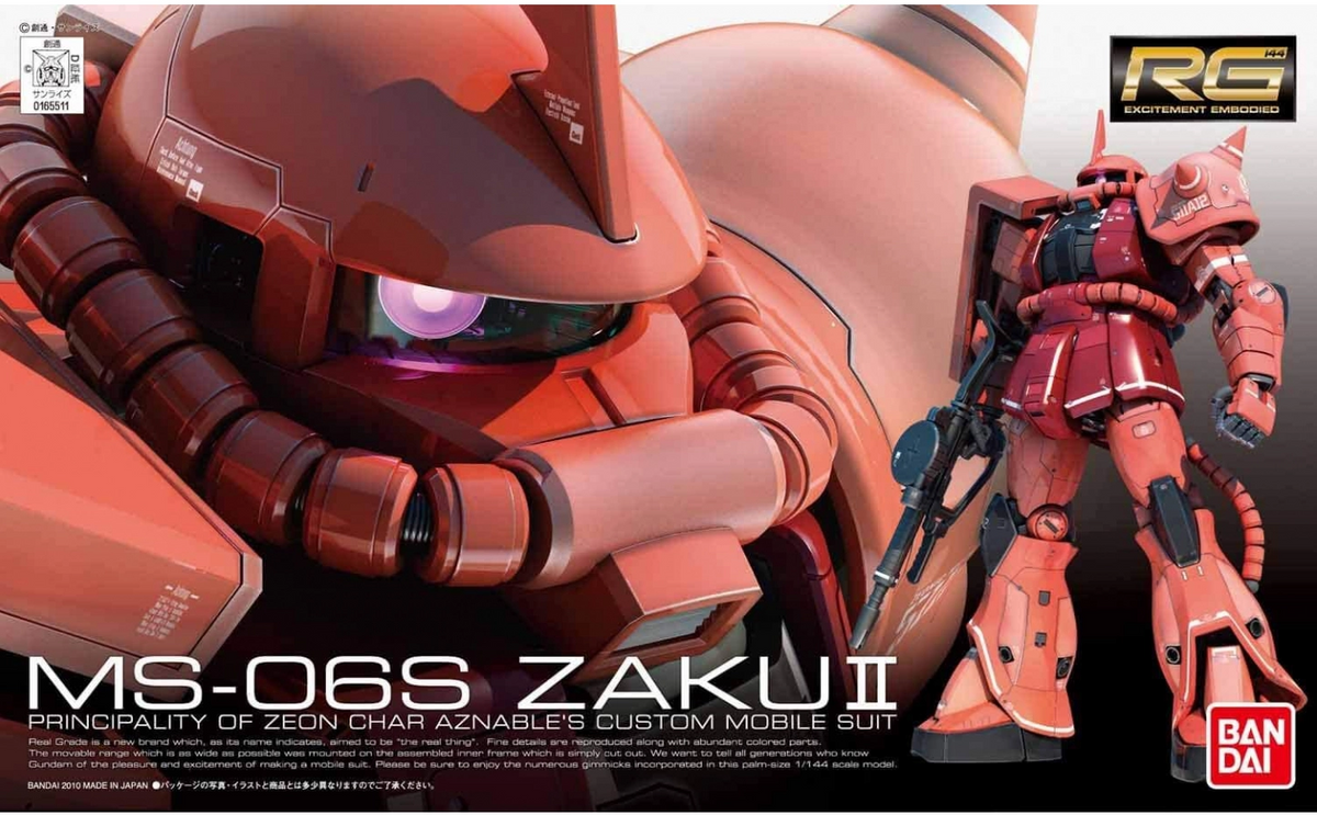 RG Zaku II MSN-06S Char's Custom Suit 1/144 Model Kit