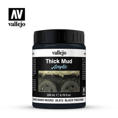 Vallejo Thick Mud Acrylic - Black Mud