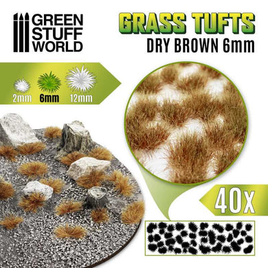 Green Stuff World Grass Tufts Dry Brown 6mm