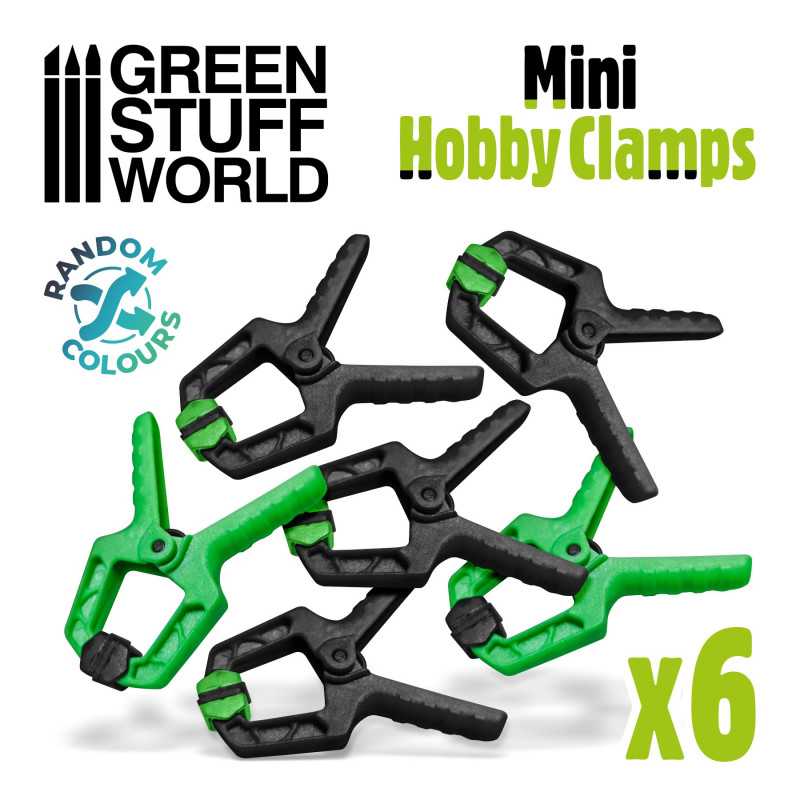 Green Stuff World Mini Hobby Clamps x6