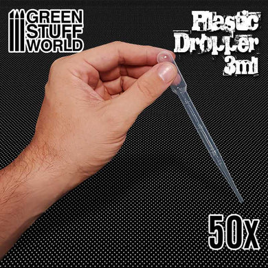 Green Stuff World 50x Long Droppers With Suction Bulb