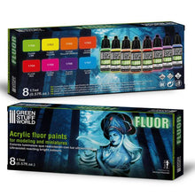 Load image into Gallery viewer, Green Stuff World Fluor Paints Set x8