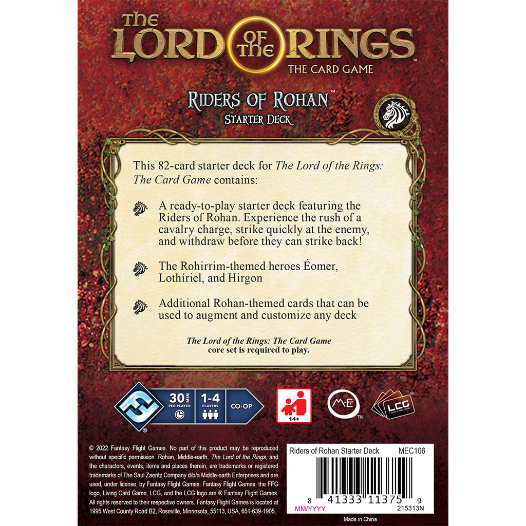 The Lord of the Rings LCG Riders of Rohan Starter Deck