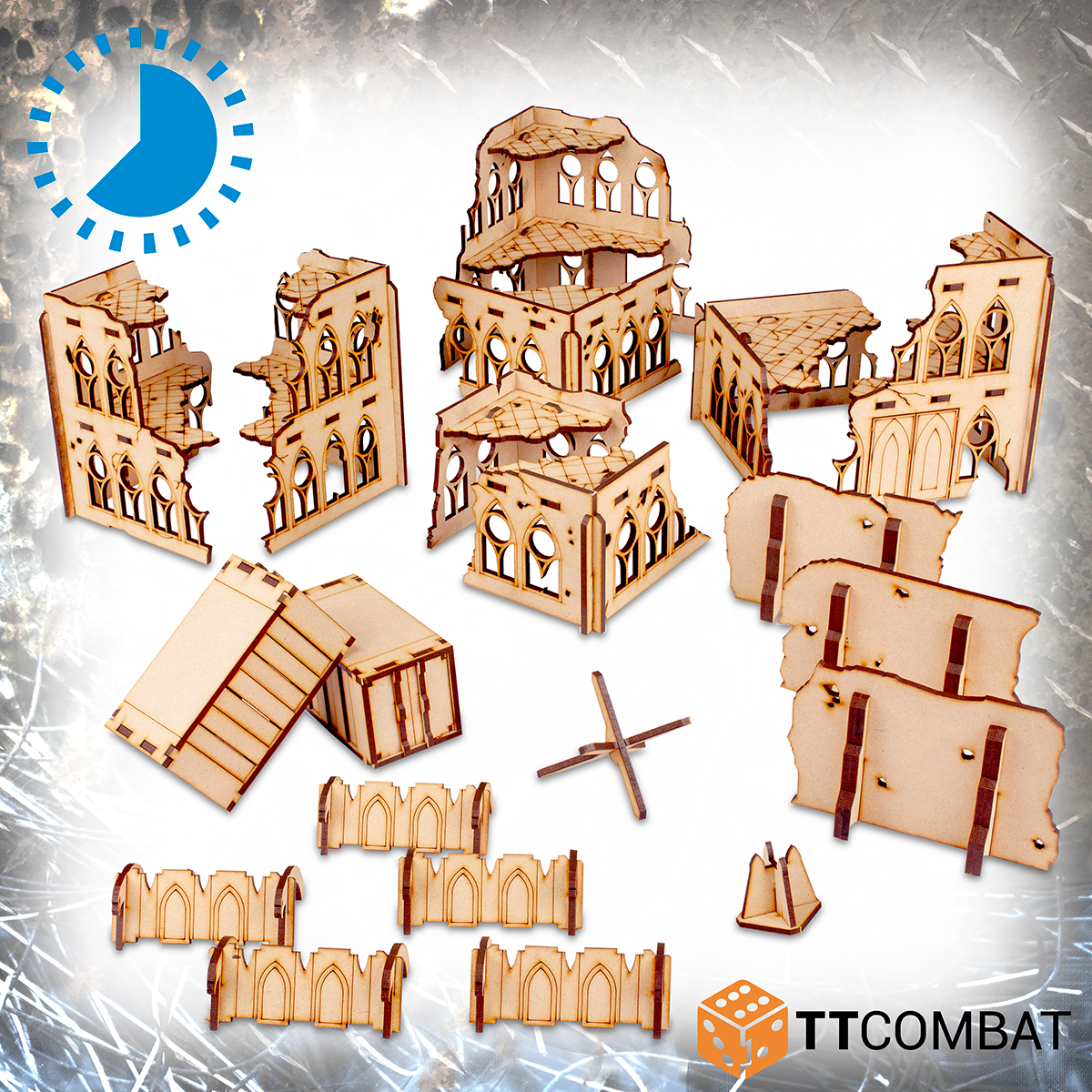 TTCombat Tabletop Scenics - Sci-fi Gothic Razed District