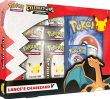 Load image into Gallery viewer, Pokemon TCG 25th Anniversary Celebrations Collection Lance's Charizard V / Dark Sylveon V