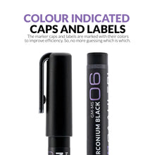 Load image into Gallery viewer, Gaahleri Metallic Series Markers Zirconium Black