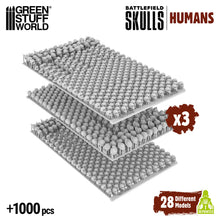 Load image into Gallery viewer, Green Stuff World 1000x Battlefield Resin Skulls 1:48-1:35