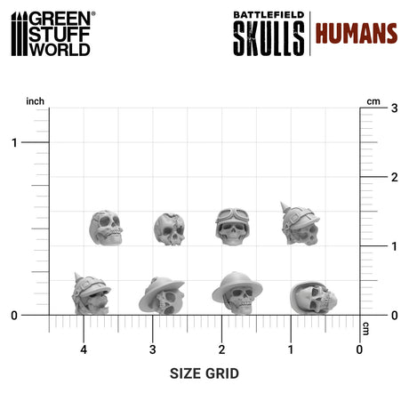 Green Stuff World 1000x Battlefield Resin Skulls 1:48-1:35
