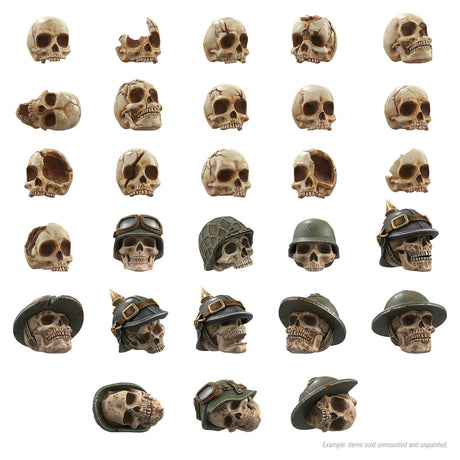 Green Stuff World 1000x Battlefield Resin Skulls 1:48-1:35