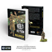 Load image into Gallery viewer, Bolt Action Third Edition Rulebook With Francis S. Currey Special Miniature