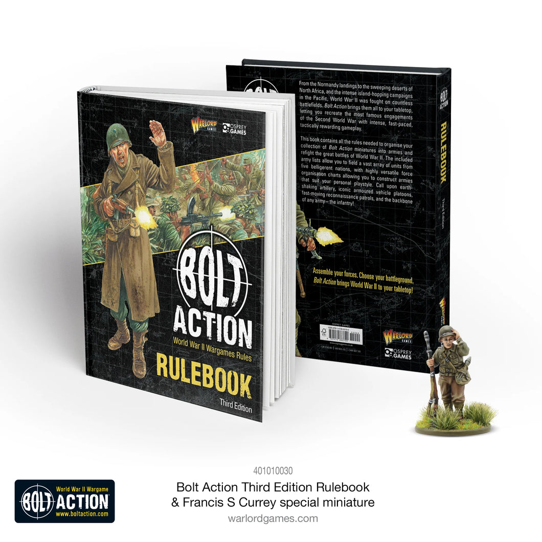 Bolt Action Third Edition Rulebook With Francis S. Currey Special Miniature