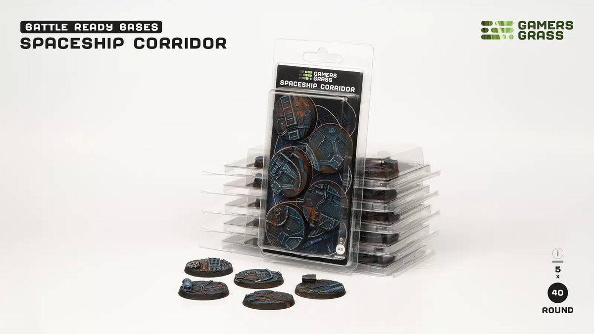 Gamers Grass Spaceship Corridor Bases 40mm