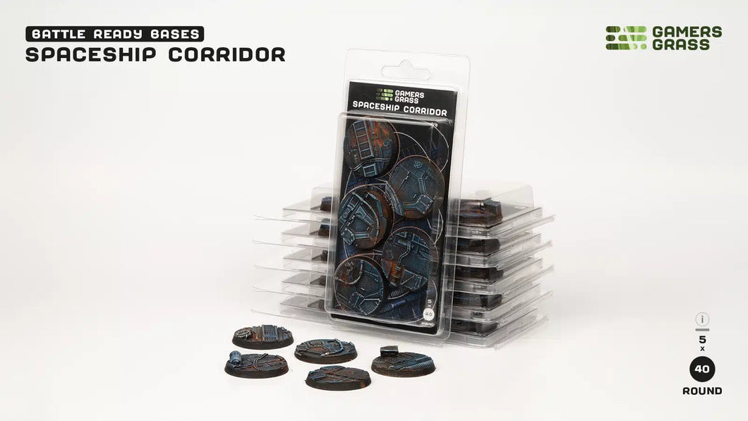 Gamers Grass Spaceship Corridor Bases 40mm