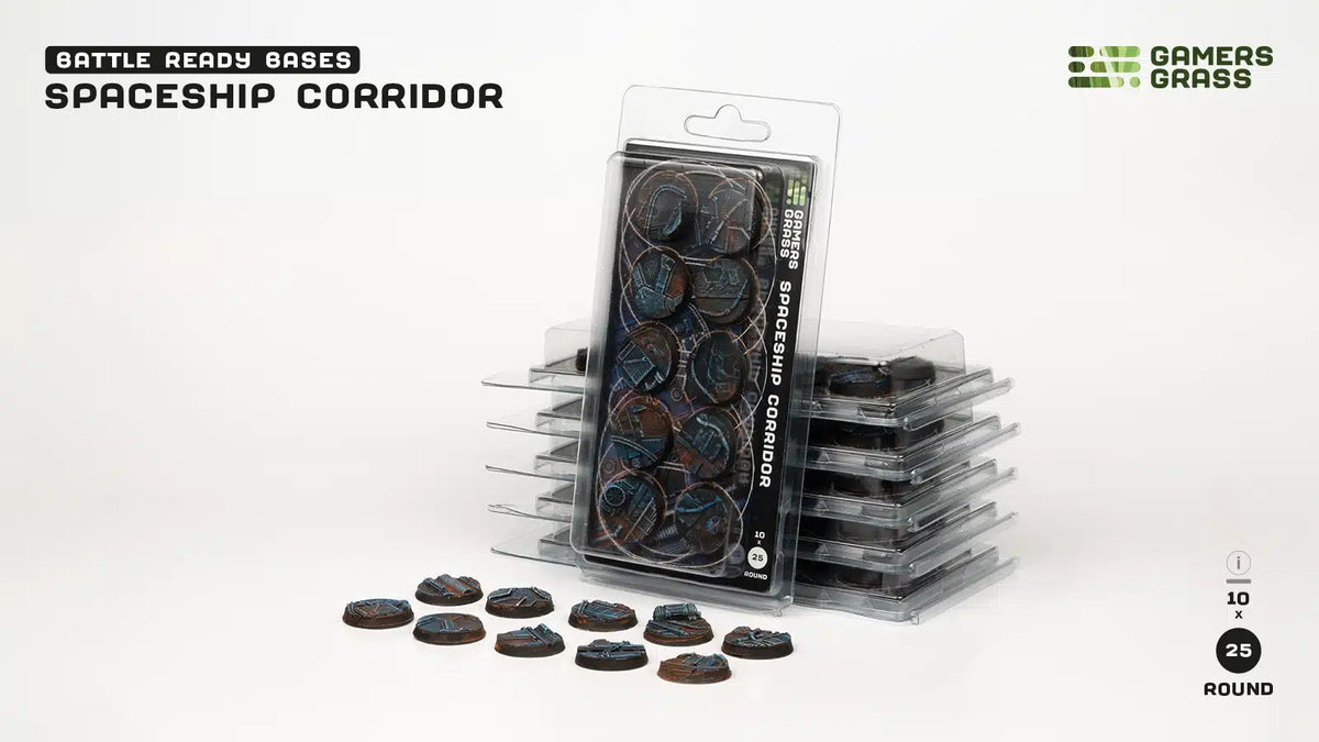Gamers Grass Spaceship Corridor Bases 25mm